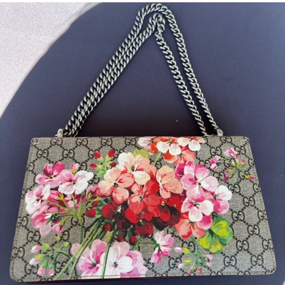 Gucci “GG” Bloom Dionysis SUPREME Shoulder Bag & MATCHING KEY WALLET EUC - Picture 3 of 16